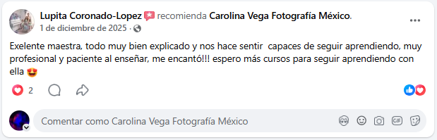 Testimonio de alumna del curso de fotografía