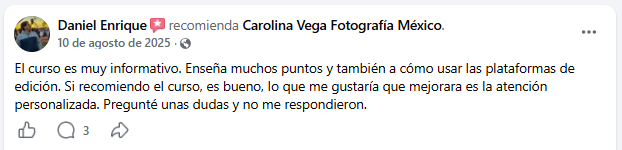 Testimonio de alumna del curso de fotografía