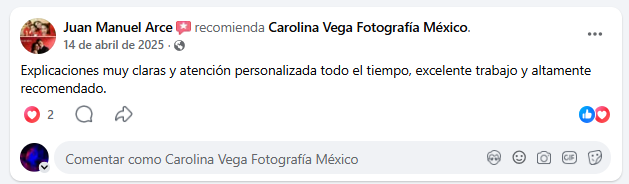 Testimonio de alumna del curso de fotografía